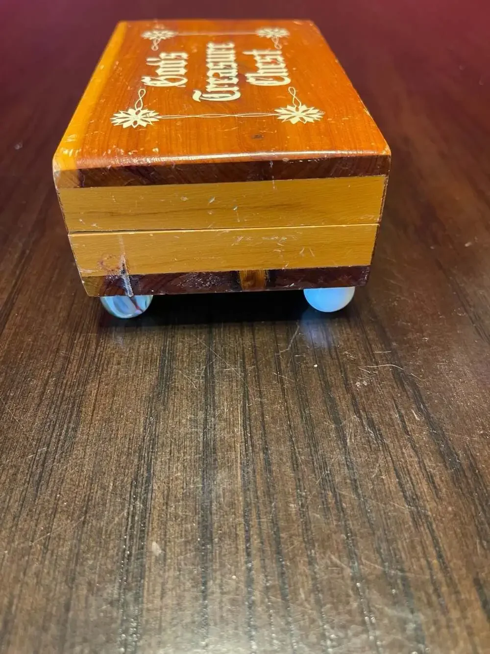 God's Treasure Chest Vintage Cedar Wood Keepsake Box with Scripture Cards